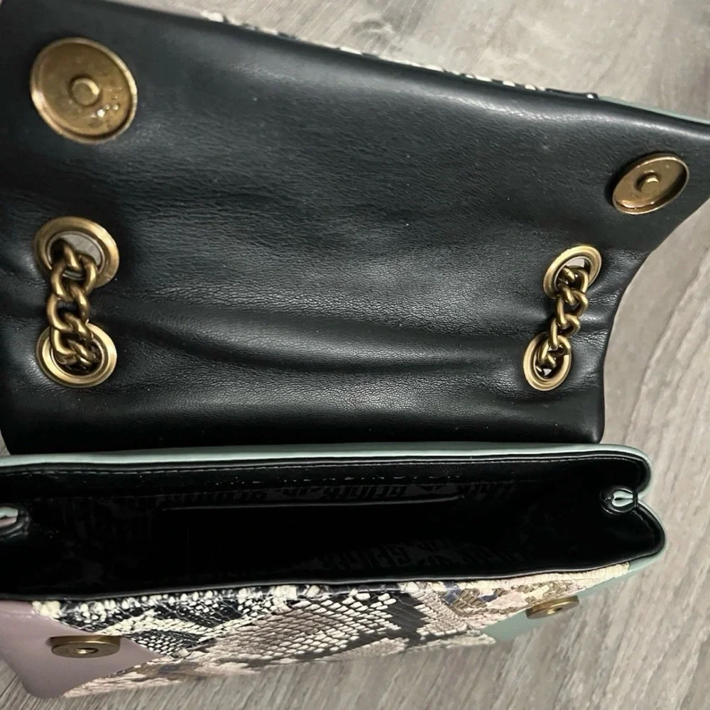 Kurt Geiger Mini Kensington X Multicolor Snake Print Shoulder Bag - Picture 6 of 11